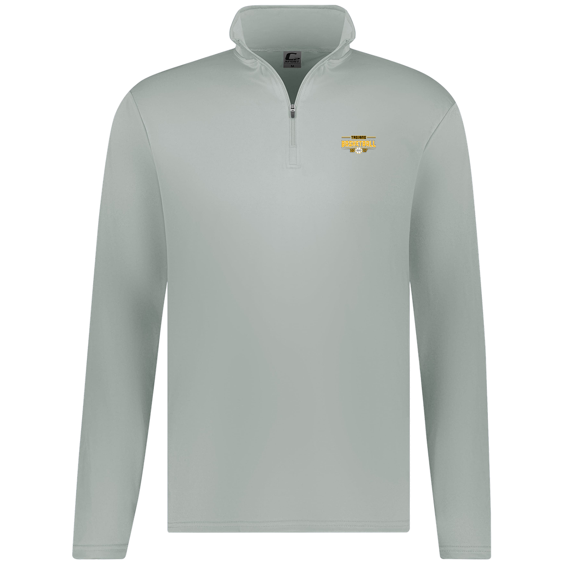 tc-trojans-season-arc-c2-mens-1-4-zip-pullover — Silver — Front — source sha256 ac66ecd6207a58fd9700d4aa85c832b3fc8e4ff27f1116c5ec00f8c33b4862e3 — Color position 2