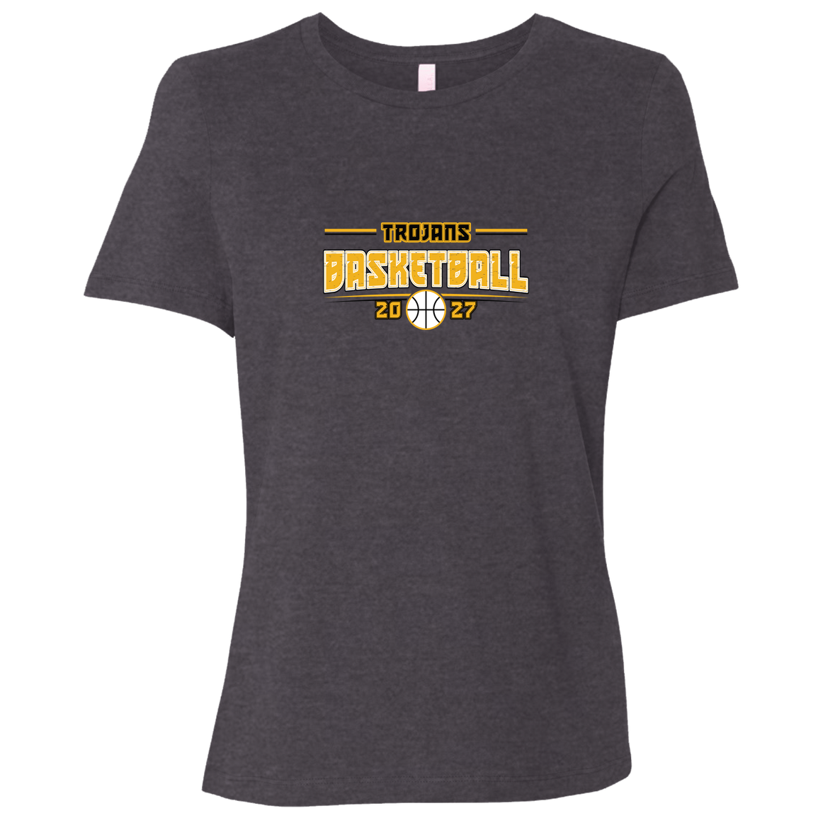 tc-trojans-season-arc-bella-canvas-ladies-relaxed-jersey-short-sleeve-t-shirt — Dark Grey Heather — Front — source sha256 fa2067ace8f4825f450ac0a9f0a90cca75109015b0b3c09be1342e3fb2293fe1 — Color position 6