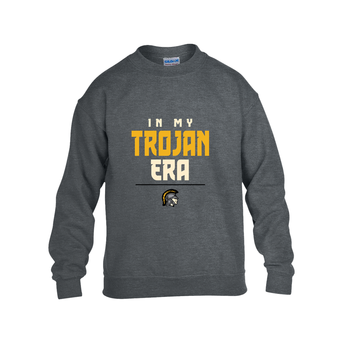 tc-trojans-sport-era-stack-3600x4200-gildan-kids-heavy-blend-fleece-crew — Dark Heather — Front — source sha256 28392e417c4a46622437fe0786ffdfdf01d23fc75fa9c7dab8f91867115b9f4f — Color position 2