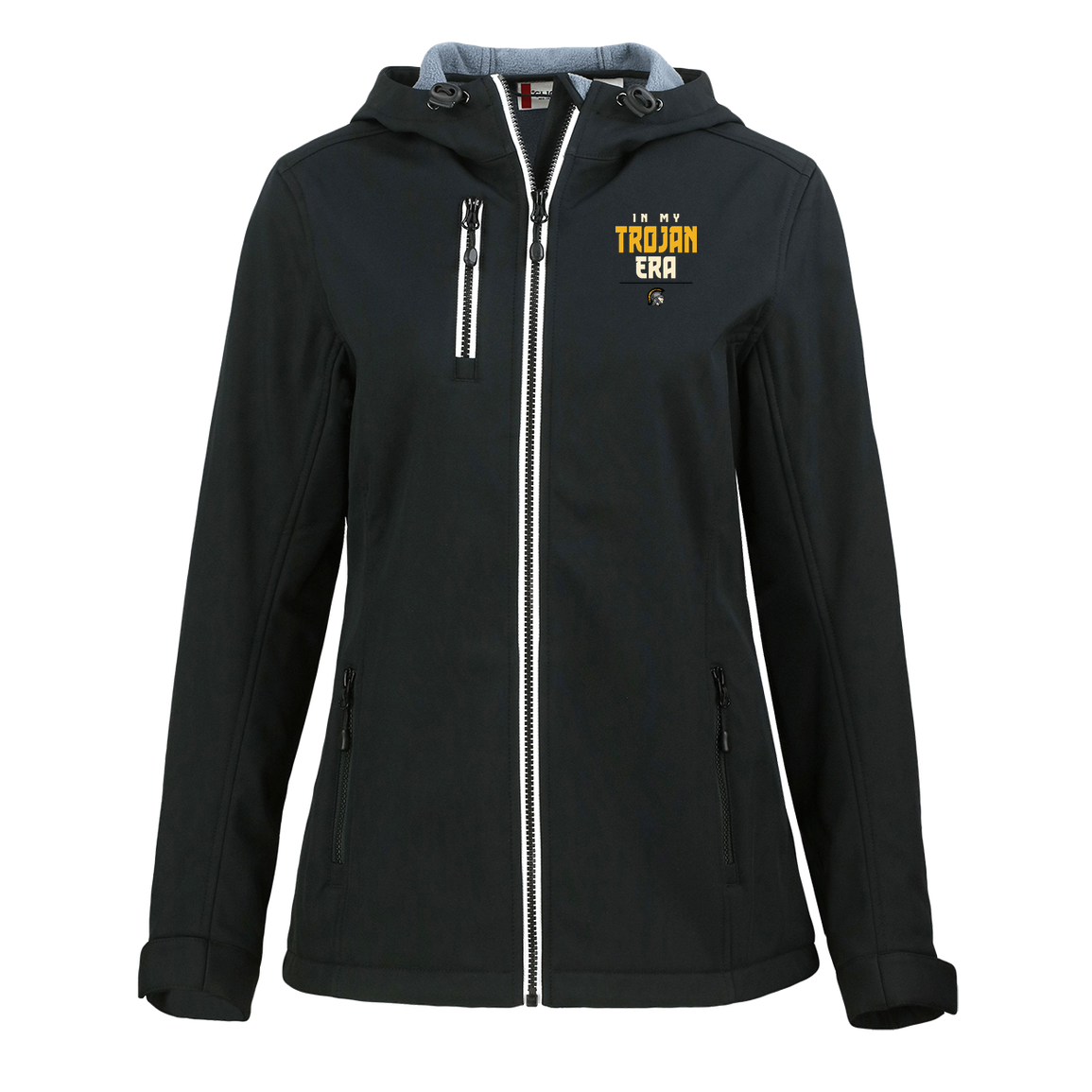 tc-trojans-sport-era-stack-3600x4200-clique-womens-eco-stretch-softshell-jacket — Black — Front — source sha256 634454a2a63e860928cf3d8809542faebd0dd12febf340508a8163645b46d74a — Color position 1