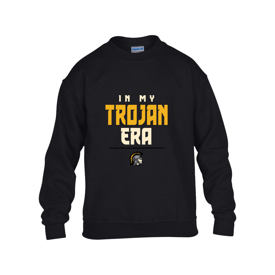 tc-trojans-sport-era-stack-3600x4200-gildan-kids-heavy-blend-fleece-crew — Black — Front — source sha256 8d99c657496d595cee24e630af96c2338cd325922fa73ccd10494d95701ae818 — Color position 1