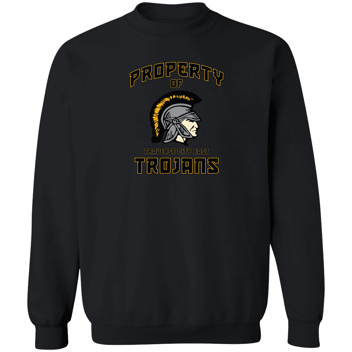 tc-trojans-sport-property-of-3600x4200-gildan-crewneck-pullover-sweatshirt — Black — Front — source sha256 233fd9a1861180a482bacb48ea9eabf44341bdd0377934f9b6fe6c1e2c2f7ea3 — Color position 4