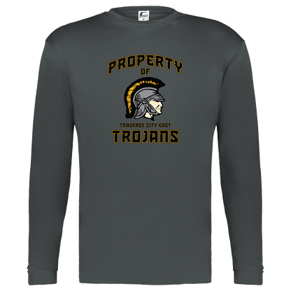 tc-trojans-sport-property-of-3600x4200-c2-kids-performance-long-sleeve-tee — Graphite — Front — source sha256 4a02723a0584ac30bb597caf161a57ad521c386828ec5b232f2693a58526506f — Color position 2