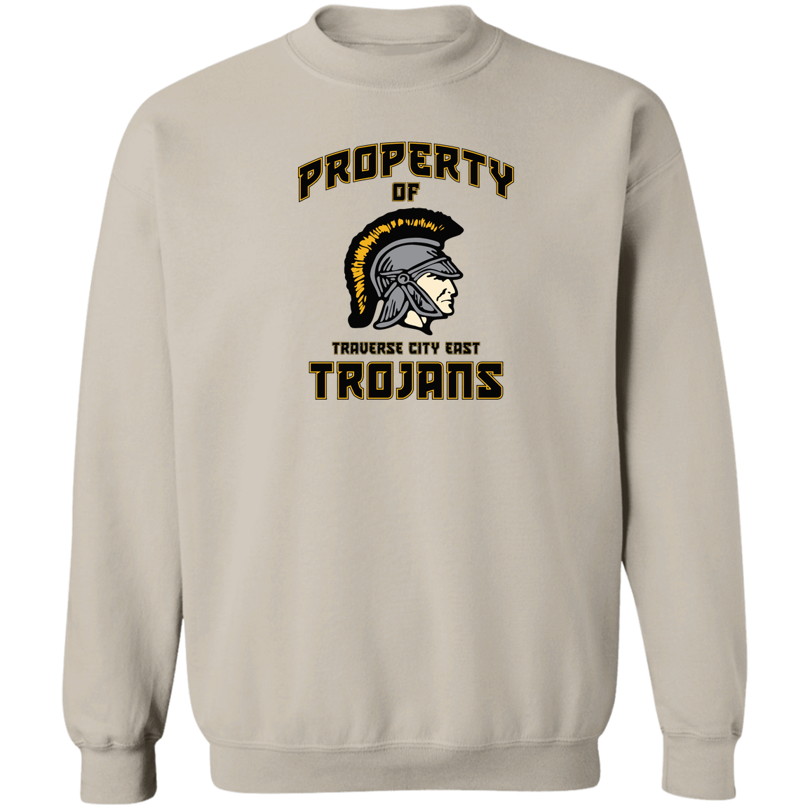 tc-trojans-sport-property-of-3600x4200-gildan-crewneck-pullover-sweatshirt — Sand — Front — source sha256 5e0591d413bd59e6ceb72afcb5b317f42e090f31e3260dd14546e40ff7abd841 — Color position 5