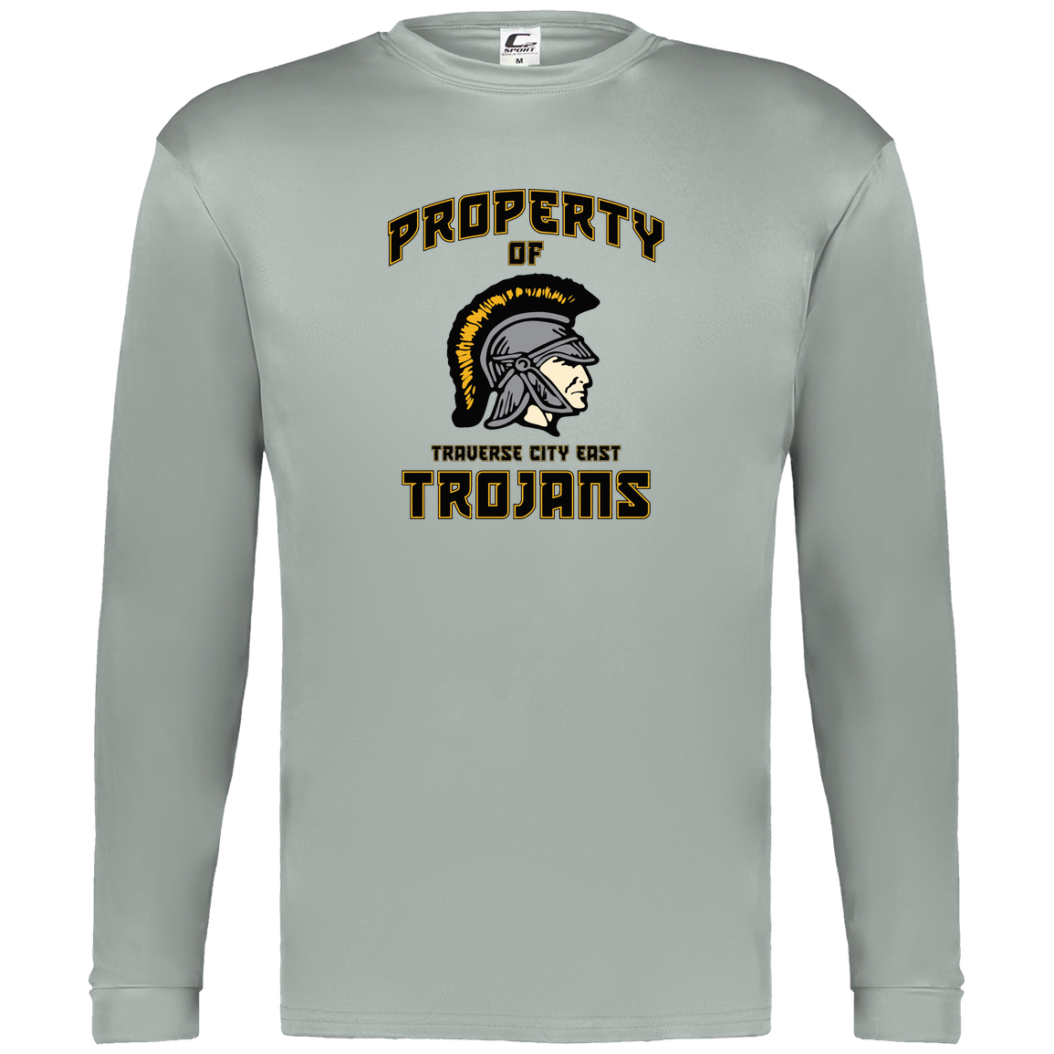 tc-trojans-sport-property-of-3600x4200-c2-mens-performance-long-sleeve-tee — Silver — Front — source sha256 d0a9e16be6de467ff747e8ee6b2b2cfe8d7366609a1e0f7fddb053892a0e9167 — Color position 3
