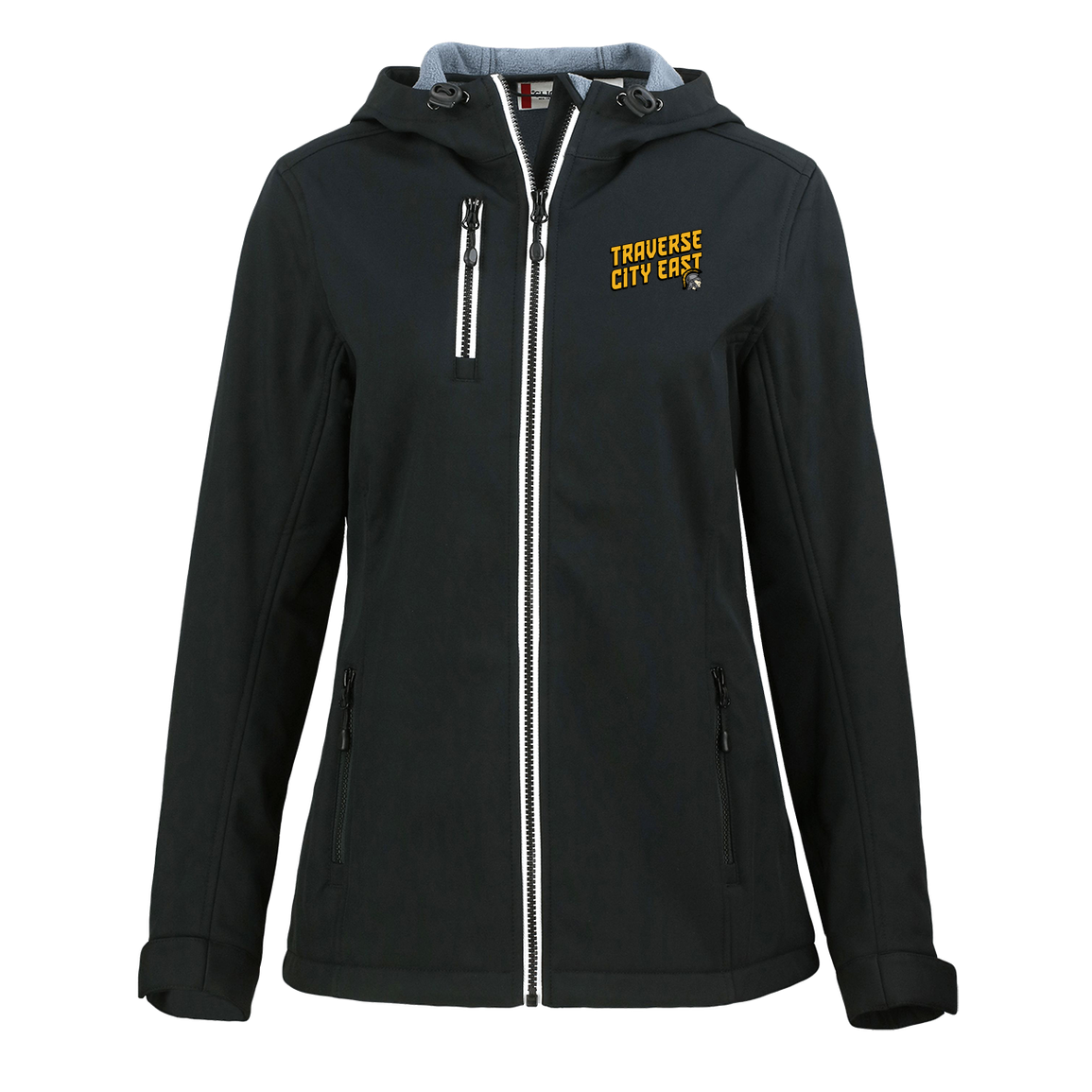 tc-trojans-sport-retro-script-3600x4200-clique-womens-eco-stretch-softshell-jacket — Black — Front — source sha256 17ed7acb1e228fc7e549595a49a7c167fd5a40fd86f15e3858c84a9dd59ffa03 — Color position 1
