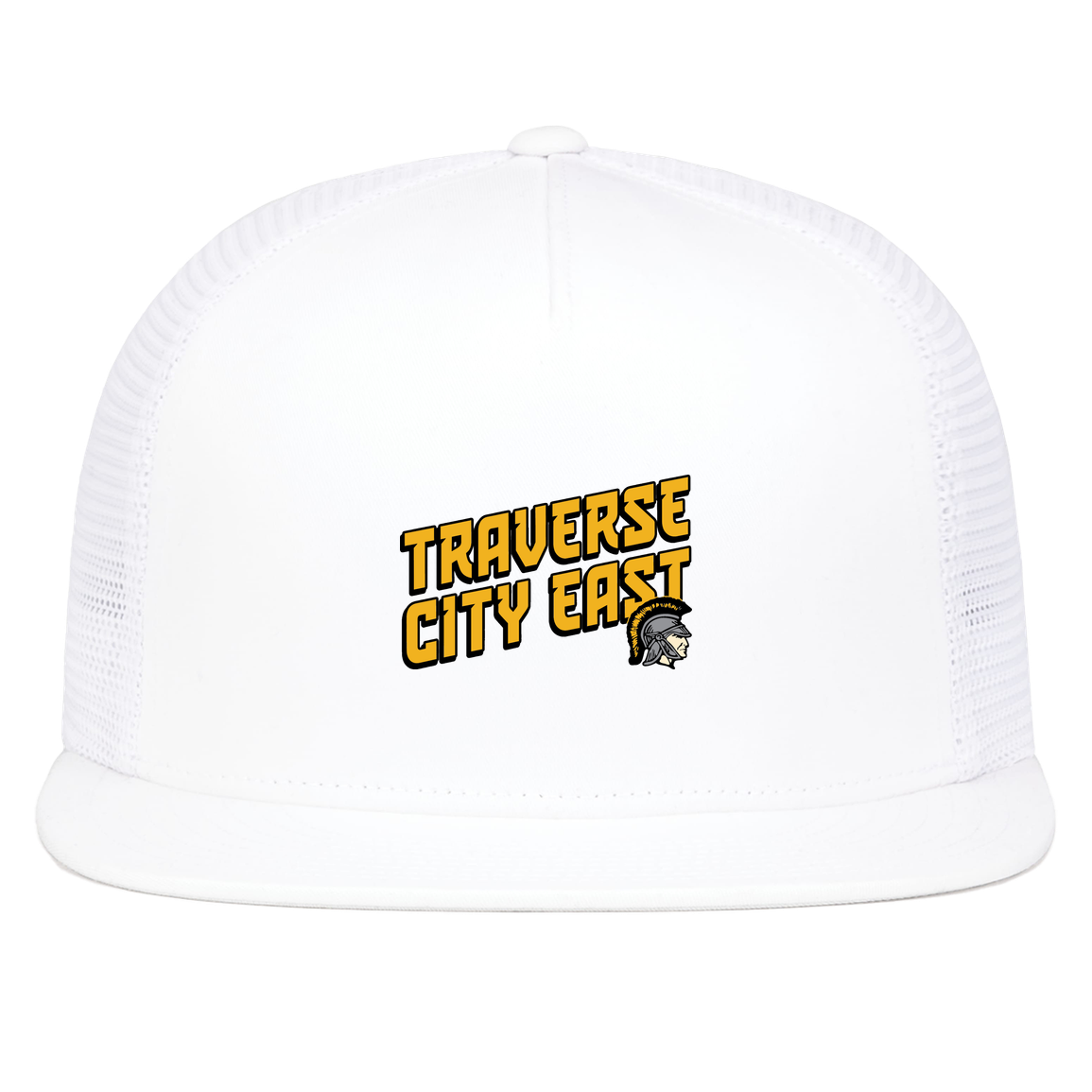 tc-trojans-sport-retro-script-3600x4200-pacific-headwear-d-series-5-panel-trucker-snapback-cap — White — Front — source sha256 848e29dddcb9faa90635d4abefb782a7d3789a9b3514f8cf7909074bae9be362 — Color position 5