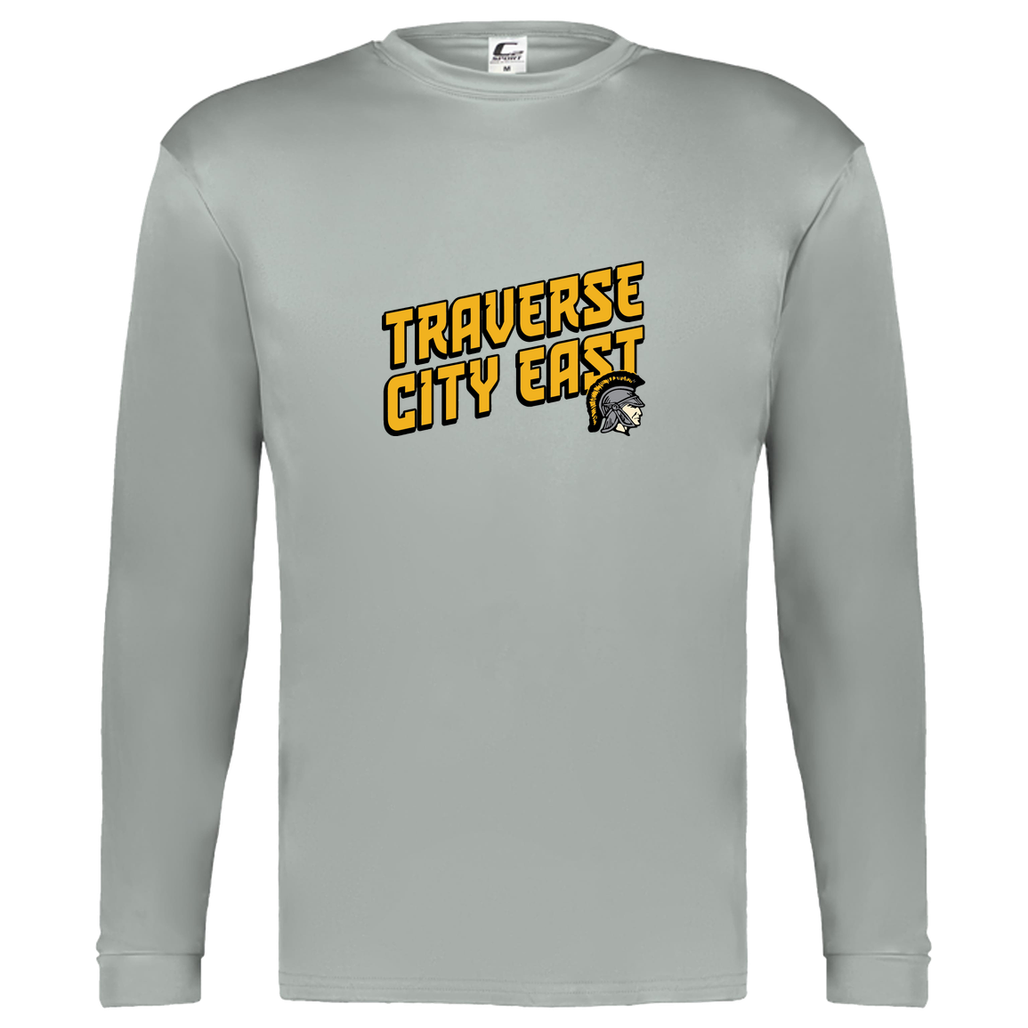 tc-trojans-sport-retro-script-3600x4200-c2-kids-performance-long-sleeve-tee — Silver — Front — source sha256 8fa97a36fb3ba53425d4491c6ac5aaf932894e644423ec010ac178c110bef160 — Color position 3