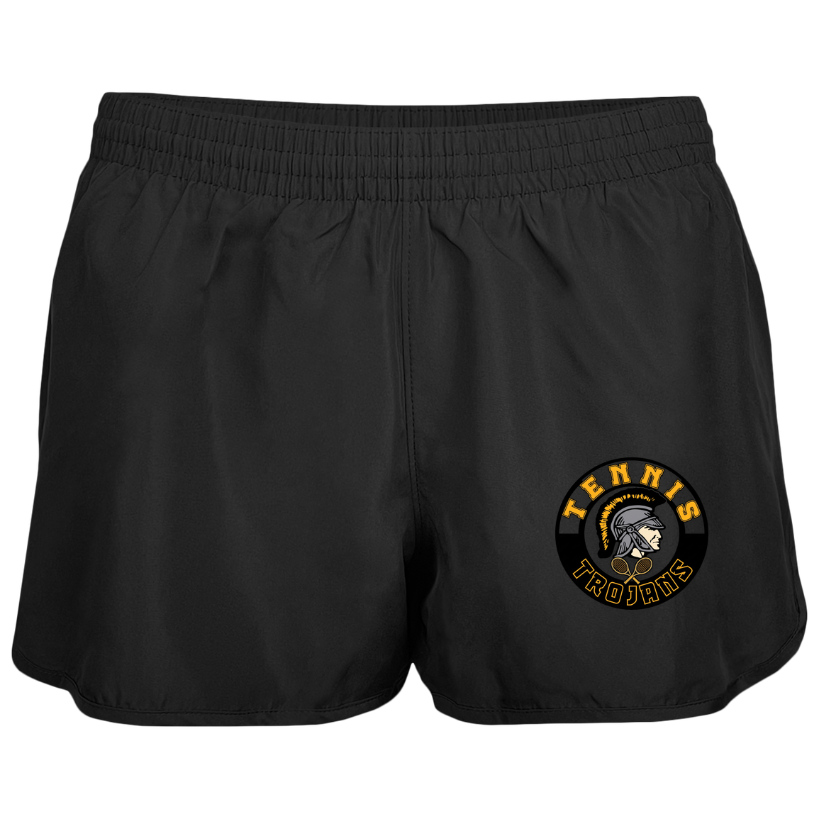 tc-trojans-tennis-crest-augusta-ladies-wayfarer-running-shorts — Black — Front — source sha256 22e58a795dc265a91f5a1c7c0df34d213c307fe32f5bf739c7a313f11adcb0d7 — Color position 1