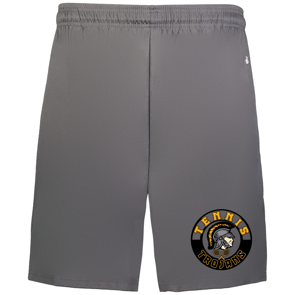 tc-trojans-tennis-crest-badger-adult-b-core-7-inch-short-with-pockets — Graphite — Front — source sha256 5596f52288ba20514efce6bfd31845054b5de636f9ed14a581e87786a3deec49 — Color position 2