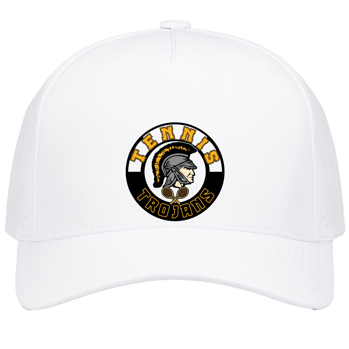 tc-trojans-tennis-crest-pacific-headwear-weekender-perforated-snapback-cap — White — Front — source sha256 6aa4e821bcd0895f1ad7b6691fae5679824fa0538a1a36e23e35a3197830bfd2 — Color position 6