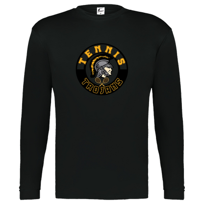 tc-trojans-tennis-crest-c2-kids-performance-long-sleeve-tee — Black — Front — source sha256 7812366e402a428c961d42ee8c54fd589ef9e1c4ada1ef6e0d36b9b0a529bdf6 — Color position 1