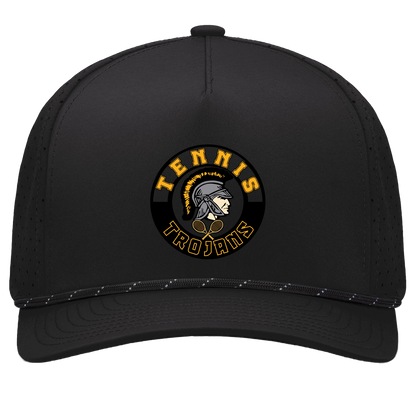 tc-trojans-tennis-crest-pacific-headwear-weekender-perforated-snapback-cap — Black/Black — Front — source sha256 7b1eeab808f38e78b3434755a4e25c60bb446ab2ee919286ba319b4c27f33002 — Color position 1