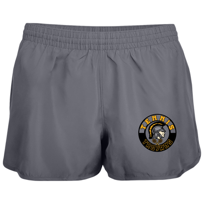 tc-trojans-tennis-crest-augusta-ladies-wayfarer-running-shorts — Graphite — Front — source sha256 962e2262251f9485d055e61584ec4481c2b0eacbe64e527e99485e29b6b50c81 — Color position 2