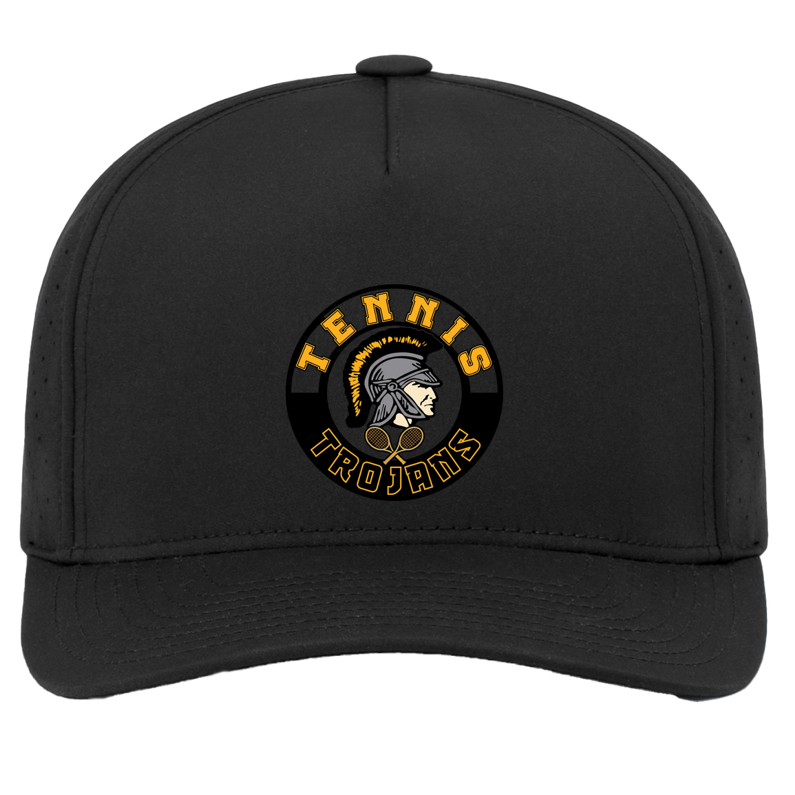 tc-trojans-tennis-crest-pacific-headwear-weekender-perforated-snapback-cap — Black — Front — source sha256 986e81d96fd4b978ef85ee4a19df8a18d1ae21c896e3ac167c8e17ad9477fc69 — Color position 2