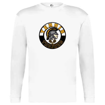 tc-trojans-tennis-crest-c2-kids-performance-long-sleeve-tee — White — Front — source sha256 a31d90137df72558da3572ea01bccef1a4513bb63b2076076accdad27d5e2b1d — Color position 4