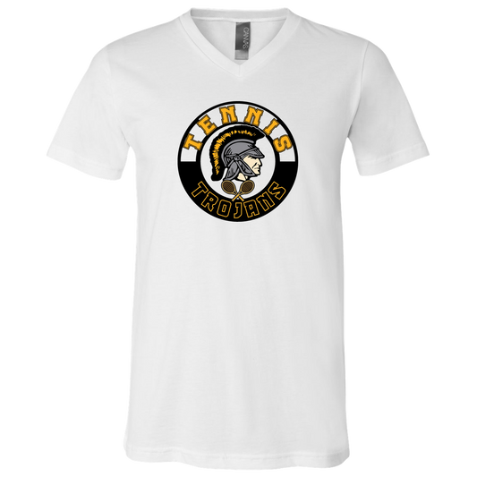 tc-trojans-tennis-crest-bella-canvas-unisex-jersey-ss-v-neck-t-shirt — White — Front — source sha256 afb43cbc53388516dd6c0d657d78f91baf194d93295d4c4b3a3b29475f6fe9b7 — Color position 1