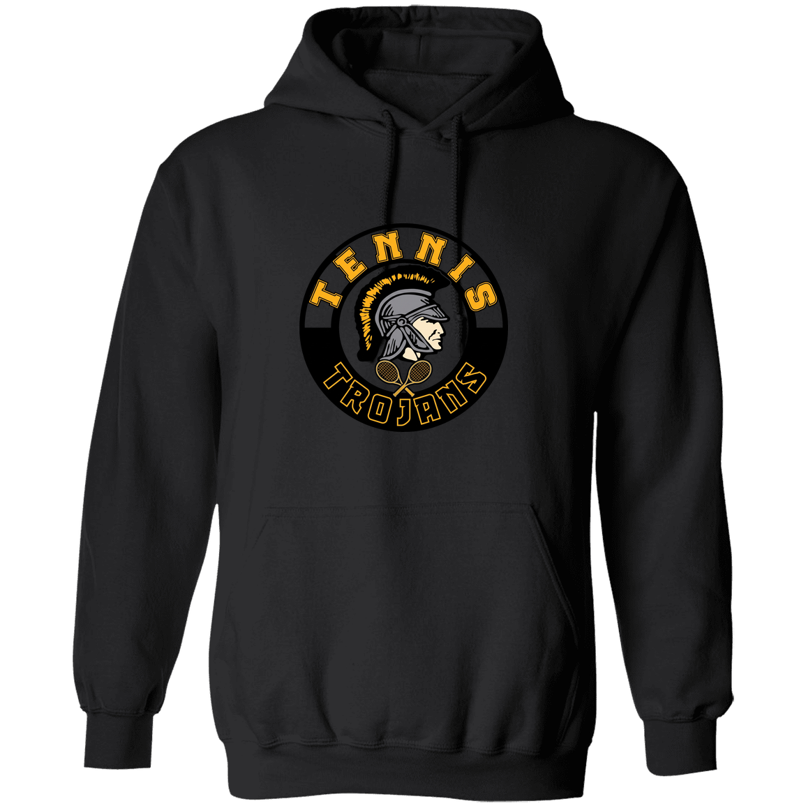 tc-trojans-tennis-crest-gildan-pullover-hoodie — Black — Front — source sha256 ca1d68086dd9de8d1ac50cc6e3727d0e058cde5f083f7a7b7828ffeda2cfb842 — Color position 5
