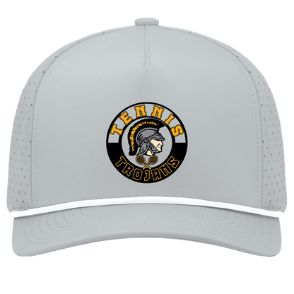 tc-trojans-tennis-crest-pacific-headwear-weekender-perforated-snapback-cap — Silver/White — Front — source sha256 ddb76b8b843c9b0c105609df530ef2e4480c2a034b901f0d17f000ad98fb526b — Color position 5