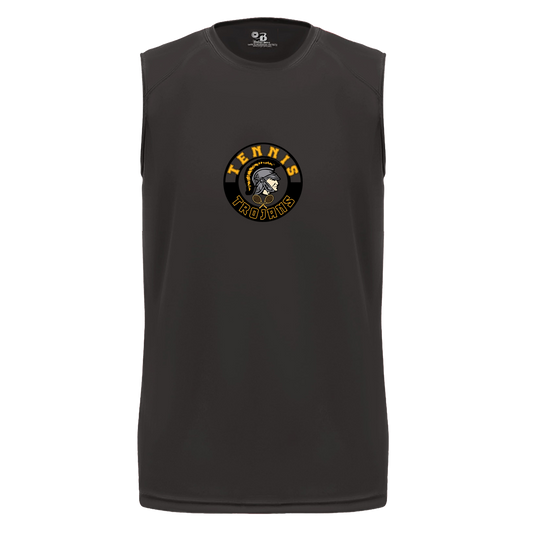 tc-trojans-tennis-crest-badger-b-core-sleeveless-performance-tee — Black — Front — source sha256 f757af78a1c8704f604e7eef6dc3fb730771e8c2f1b55c00a31be856dc0a80f4 — Color position 1
