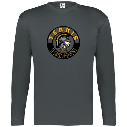 tc-trojans-tennis-crest-c2-mens-performance-long-sleeve-tee — Graphite — Front — source sha256 f785c486d991305a22cea1bdc8965e4a937c587e3bbb9403e9f8c68308bd284e — Color position 2
