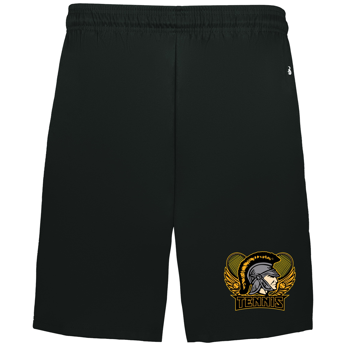 tc-trojans-tennis-insignia-v2-badger-adult-b-core-7-inch-short-with-pockets — Black — Front — source sha256 3329831f8c13c4f5f17fc63e6a3556e18b4d3a22ac216306b6086531e1d41361 — Color position 1
