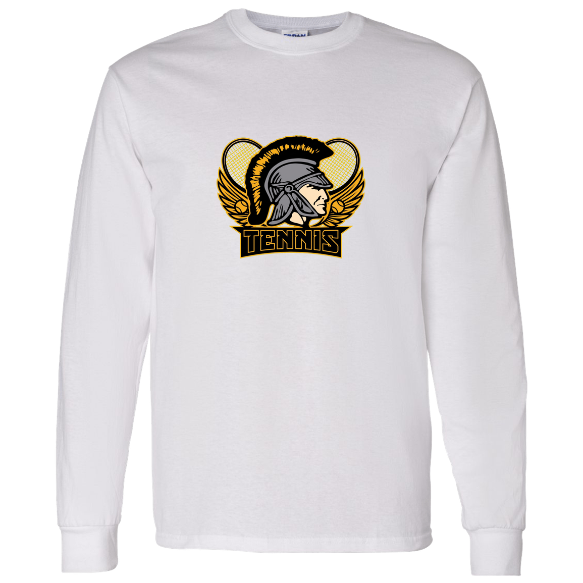 tc-trojans-tennis-insignia-v2-gildan-ls-t-shirt-5-3-oz — White — Front — source sha256 47e1a33f6b9d8df09d65cc44a2f6b486118bc2f7cac5ea7874f51ea4af06b9bd — Color position 3
