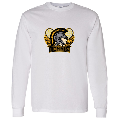 tc-trojans-tennis-insignia-v2-gildan-ls-t-shirt-5-3-oz — White — Front — source sha256 47e1a33f6b9d8df09d65cc44a2f6b486118bc2f7cac5ea7874f51ea4af06b9bd — Color position 3