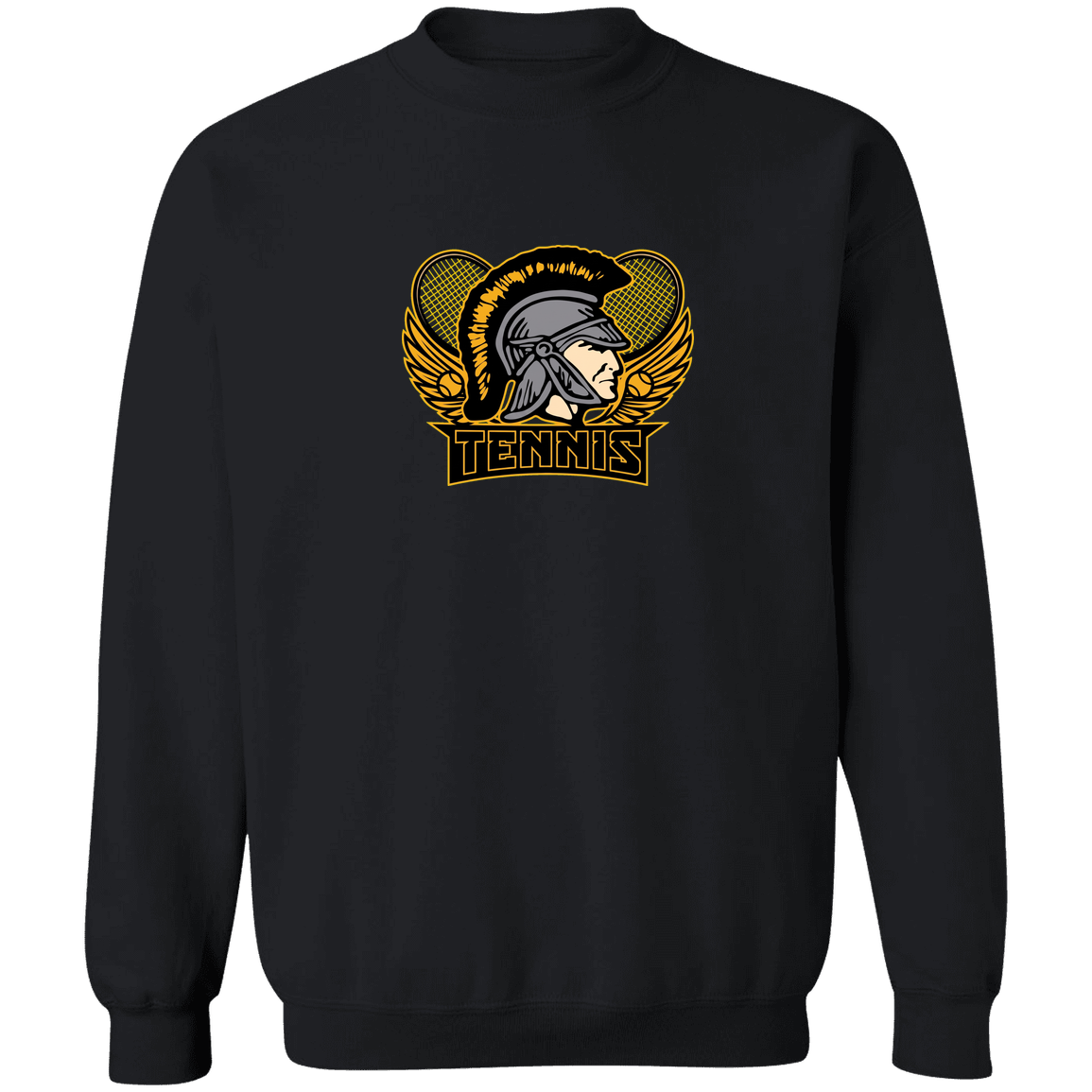 tc-trojans-tennis-insignia-v2-gildan-crewneck-pullover-sweatshirt — Black — Front — source sha256 5f043be467d52dd5963dfd9401c4b1941e349ea75c133986168b7d663404328f — Color position 4