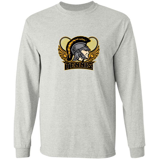 tc-trojans-tennis-insignia-v2-gildan-ls-t-shirt-5-3-oz — Ash — Front — source sha256 65c83edaacdc7928aacfaa322eb35c479ce0c4b6cf96c4dac6e800c57cc32f9c — Color position 1