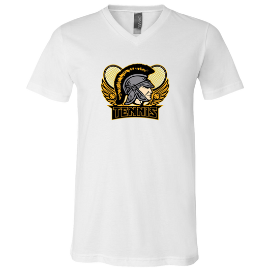 tc-trojans-tennis-insignia-v2-bella-canvas-unisex-jersey-ss-v-neck-t-shirt — White — Front — source sha256 94d416336415ff8cfeaa57f6f22e35a7f0372f340b805e41c84cab6c3474732a — Color position 1