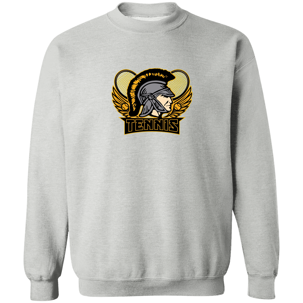 tc-trojans-tennis-insignia-v2-gildan-crewneck-pullover-sweatshirt — Sport Grey — Front — source sha256 ce14a790155dacaae89c9b837e33d584afa3339fbf8ddce52fbebef7f246fdca — Color position 1
