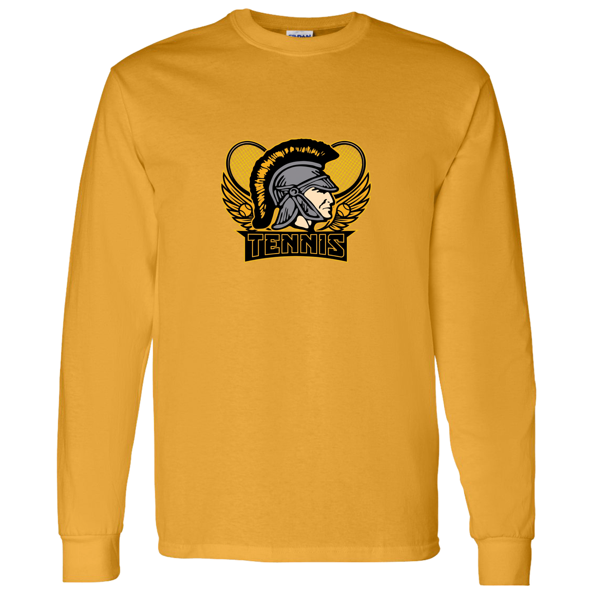 tc-trojans-tennis-insignia-v2-gildan-ls-t-shirt-5-3-oz — Gold — Front — source sha256 d62b6309d47deca1d87ab8d1938387518e3bffa8ae29b482003f6186122cf97d — Color position 6
