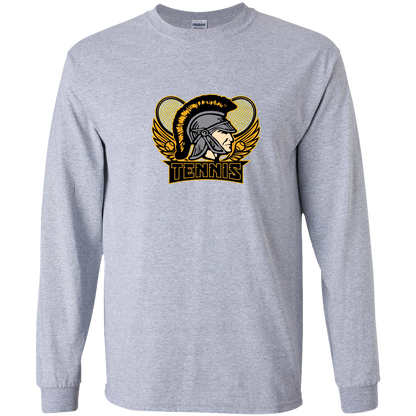 tc-trojans-tennis-insignia-v2-gildan-youth-ls-t-shirt — Sport Grey — Front — source sha256 d888fe728ec4af7b437cf2e5b6f9ac250c1d2ad053e7c83f6a565385d99eeab6 — Color position 1