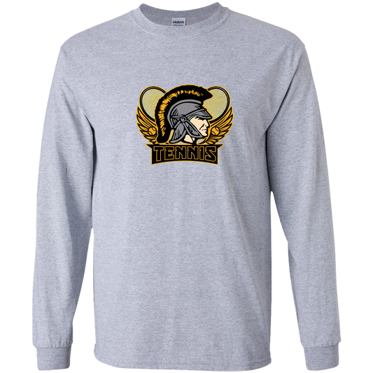 tc-trojans-tennis-insignia-v2-gildan-youth-ls-t-shirt — Sport Grey — Front — source sha256 d888fe728ec4af7b437cf2e5b6f9ac250c1d2ad053e7c83f6a565385d99eeab6 — Color position 1