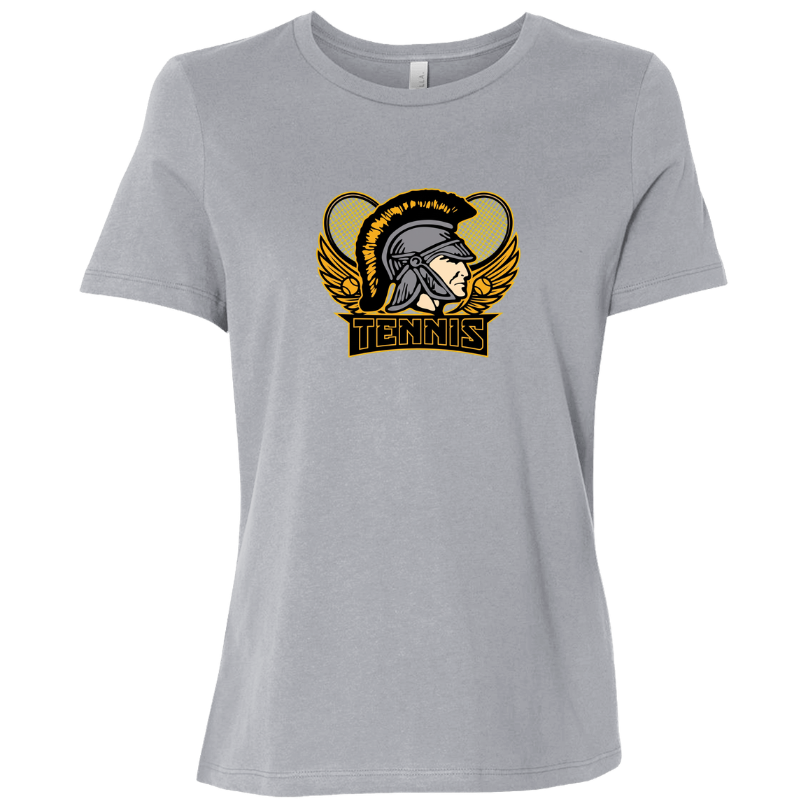 tc-trojans-tennis-insignia-v2-bella-canvas-ladies-relaxed-jersey-short-sleeve-t-shirt — Athletic Grey — Front — source sha256 f1add6693e639bed84ed237503b8fed462f0eea8a9d993cf9a2d65b6cfd1819a — Color position 3