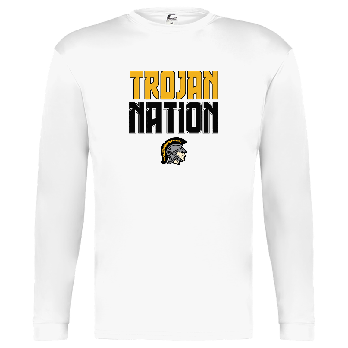 tc-trojans-trojan-nation-c2-kids-performance-long-sleeve-tee — White — Front — source sha256 05b07c08b8c5bc928a99c8d3de7907d79d6860036e88aefbf7004477d85e7a3b — Color position 2