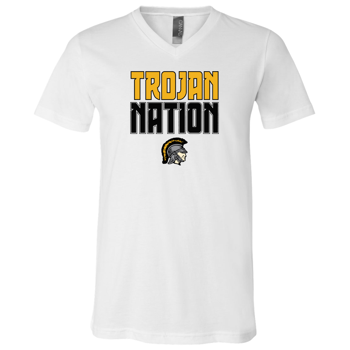 tc-trojans-trojan-nation-bella-canvas-unisex-jersey-ss-v-neck-t-shirt — White — Front — source sha256 09563bd24638cb76b679ed79bbecdc65b43e90f09d7dd0a2022ae99d26e97a42 — Color position 1