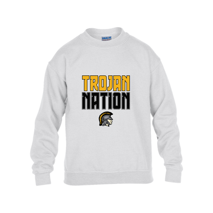 tc-trojans-trojan-nation-gildan-kids-heavy-blend-fleece-crew — White — Front — source sha256 11f14878cce18f5350286c3afd155778e311bab20957878f4c75a6f12d5c8429 — Color position 2