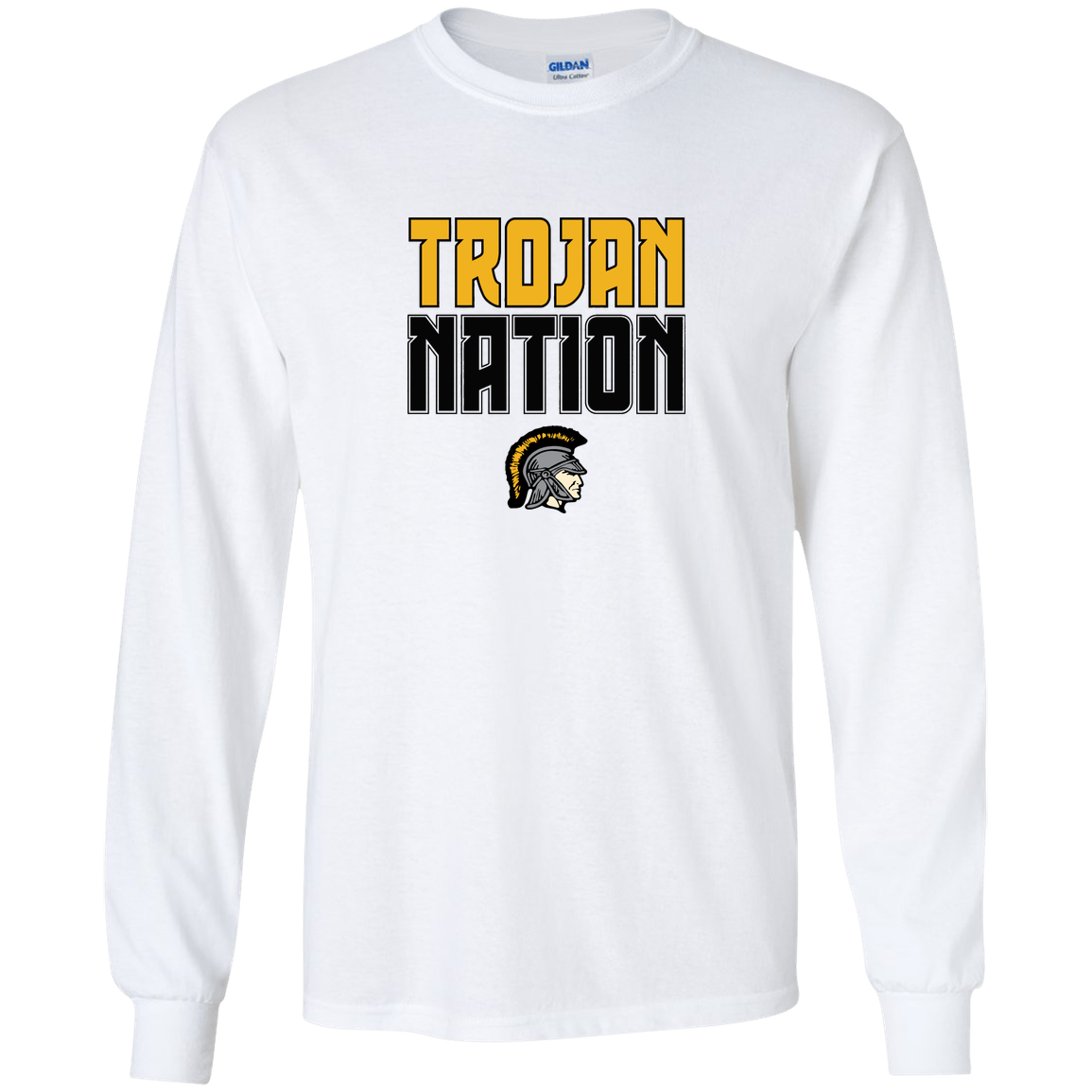 tc-trojans-trojan-nation-gildan-youth-ls-t-shirt — White — Front — source sha256 14016dd230bbc84d521630d0372e17b87080f756221142f14b91473b090b3c55 — Color position 2