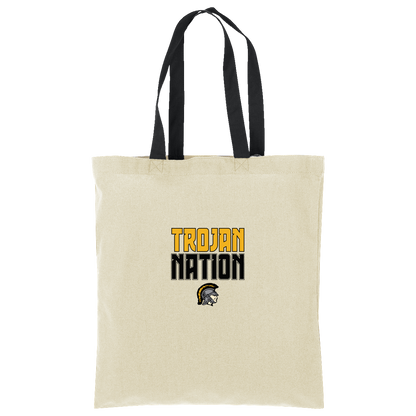tc-trojans-trojan-nation-port-authority-core-cotton-tote — Natural/Deep Black — Front — source sha256 29253d9b9aee7f75d03a4a9b04a8a99824f5fd5f5cd9a9f998fb18dd1bcbf249 — Color position 2