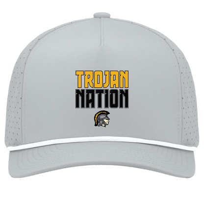 tc-trojans-trojan-nation-pacific-headwear-weekender-perforated-snapback-cap — Silver/White — Front — source sha256 3ce3b927daa9161e88a0b47ab693b9c2ed9ff2812a98a106c2188416febd3da6 — Color position 1
