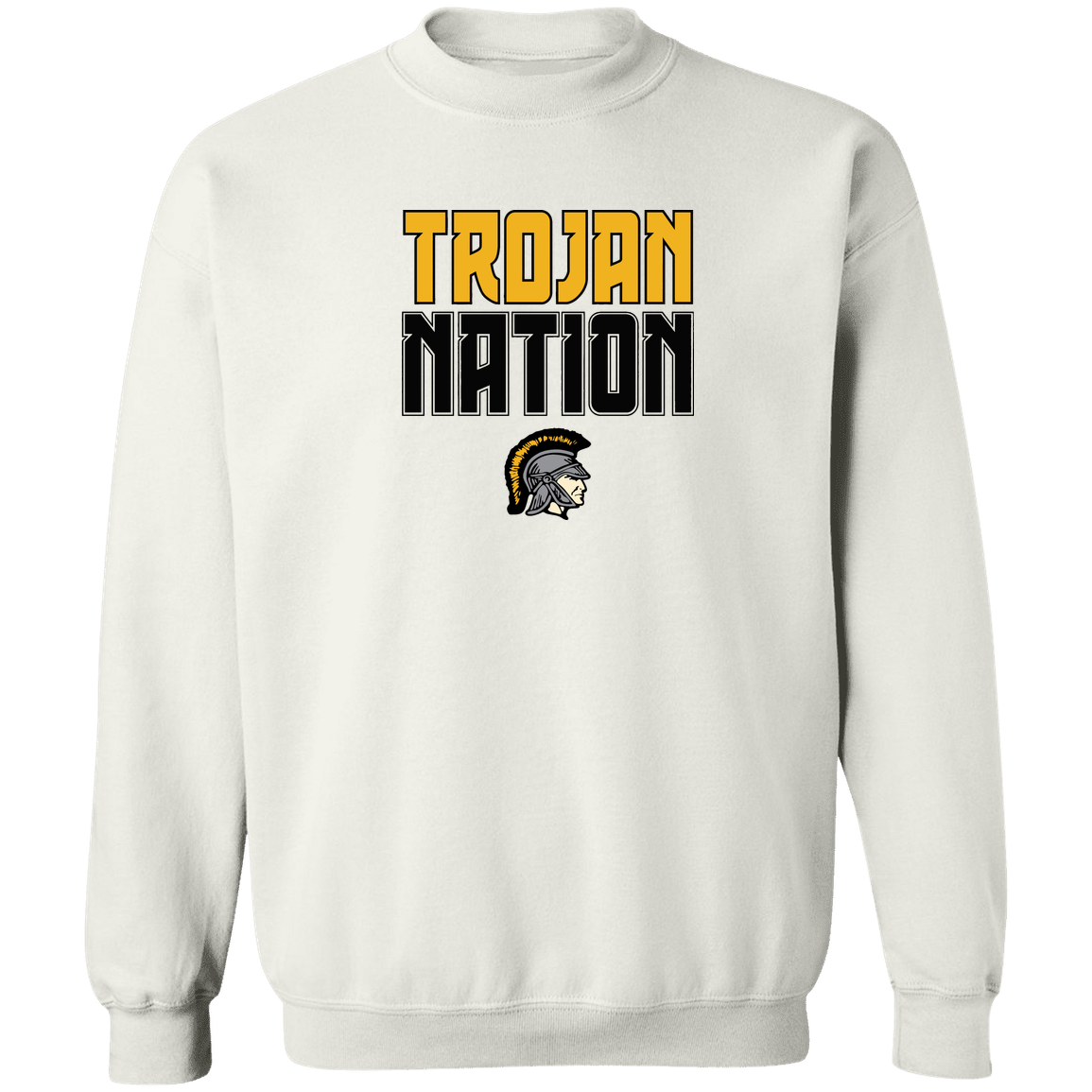 tc-trojans-trojan-nation-gildan-crewneck-pullover-sweatshirt — White — Front — source sha256 591e50f0e225c2e10552812f04b0f03757afe6d18caa1327323e18422197e1c5 — Color position 3