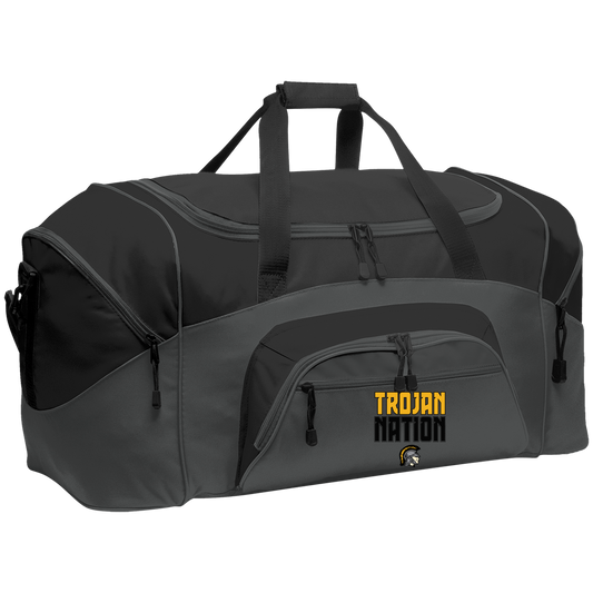 tc-trojans-trojan-nation-port-company-sport-duffel — Dark Charcoal/Black — Front — source sha256 5bdb1190cd008e92c3511850ae5ee0cbd134e25372212672b1120f3fc8f08034 — Color position 1