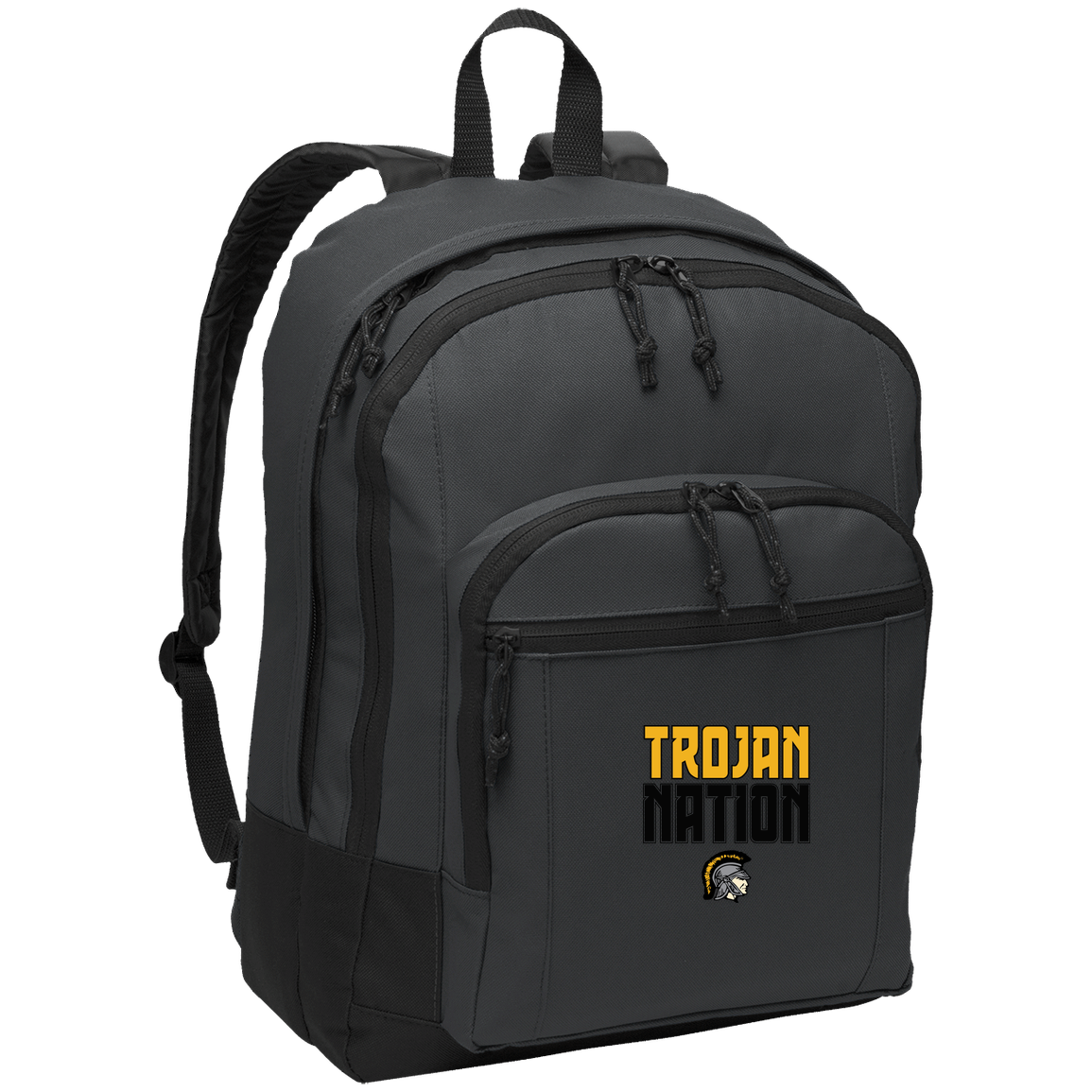 tc-trojans-trojan-nation-port-authority-basic-backpack — Dark Charcoal — Front — source sha256 8c41a73c6343adaa53190033c3e52f2b88c4861e7cb74b680b734bc75bcaceb0 — Color position 1