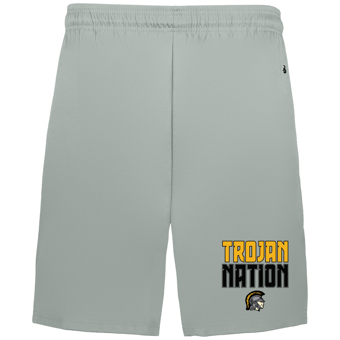 tc-trojans-trojan-nation-badger-adult-b-core-7-inch-short-with-pockets — Silver — Front — source sha256 bc088ffb898c9b0ee648d8f0763a7e0cebde4208ca4bfe27544e10c12a7645b5 — Color position 1