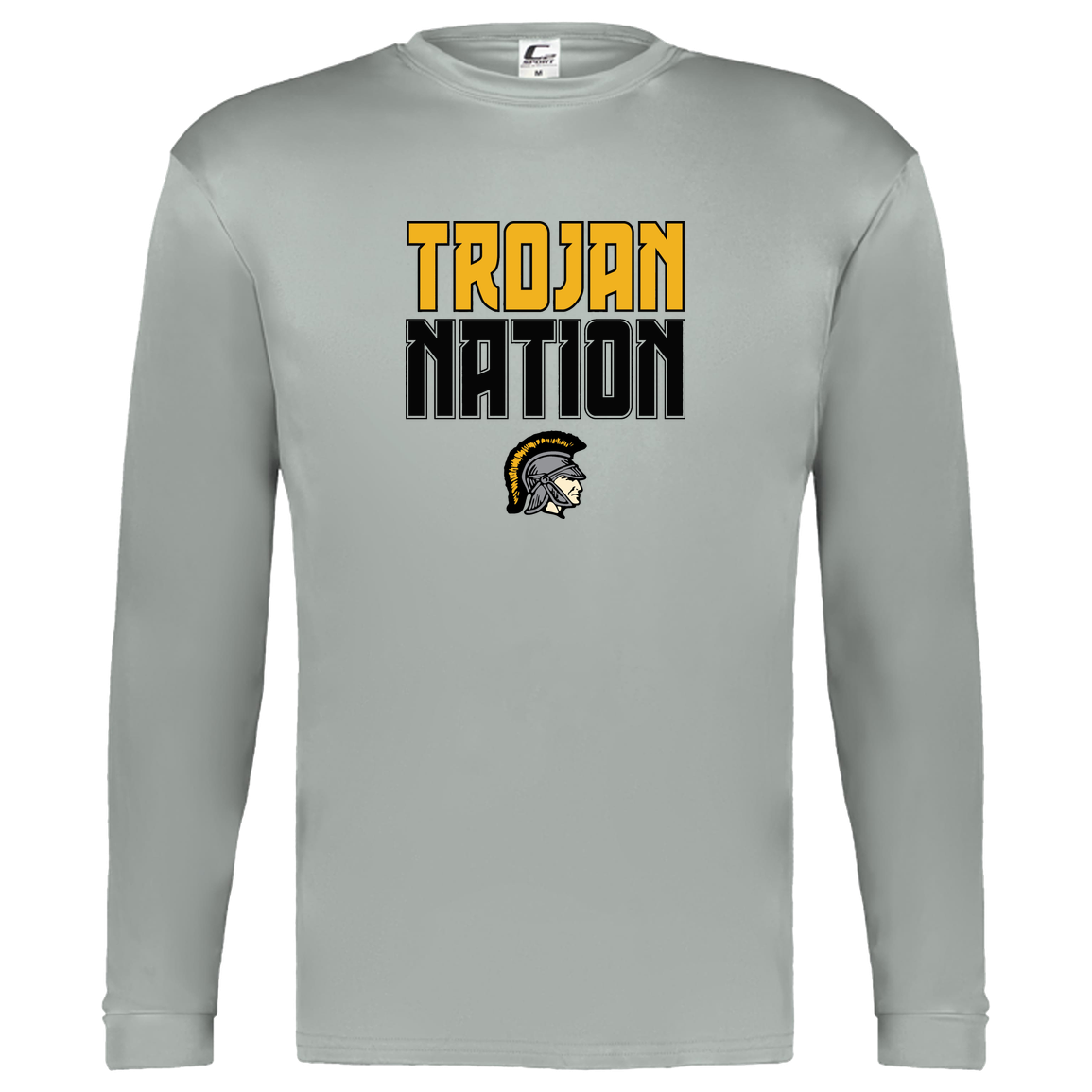 tc-trojans-trojan-nation-c2-kids-performance-long-sleeve-tee — Silver — Front — source sha256 d6fb34e9e3b69aba006d497260e7bee5f4476c81a0f2b6bb6bc6efd1ab5cea5a — Color position 1