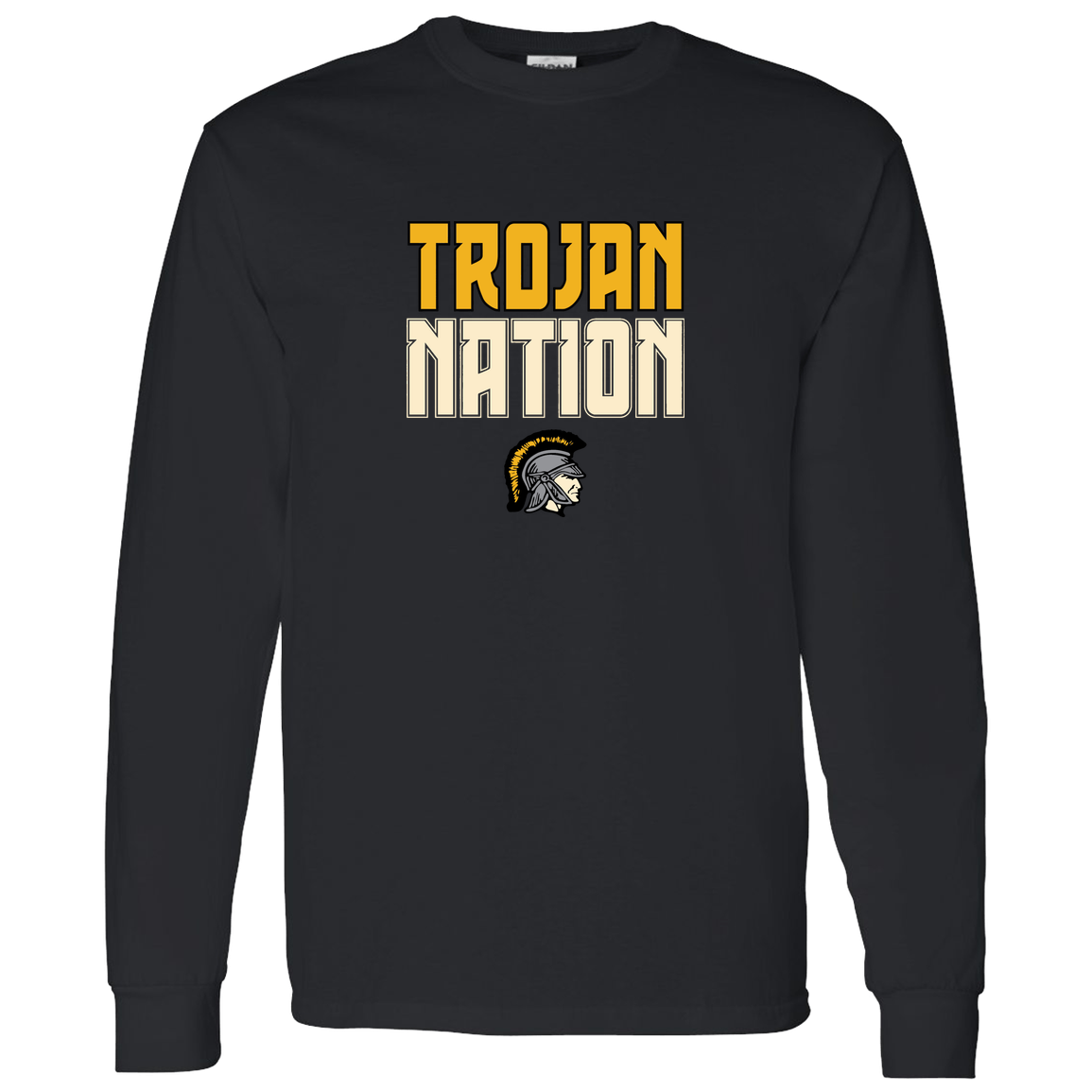 tc-trojans-trojan-nation-dark-gildan-ls-t-shirt-5-3-oz — Black — Front — source sha256 184dc458abc660ce938d4e2e59f30e171dc2bc1b03b787fac1e6b316d7cbeafd — Color position 2