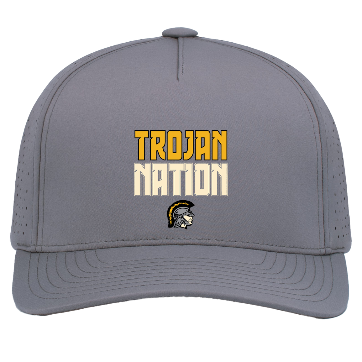 tc-trojans-trojan-nation-dark-pacific-headwear-weekender-perforated-snapback-cap — Graphite — Front — source sha256 307de5caa2e0bf91dfd4ae502b5015576f14e2d85146e6b70f46bac95a60c052 — Color position 4