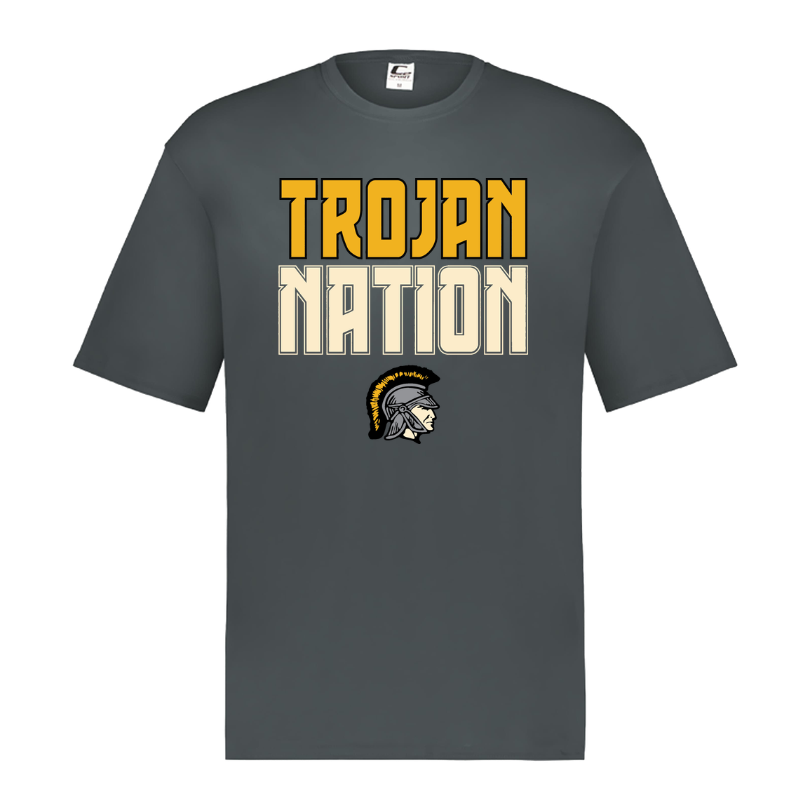 tc-trojans-trojan-nation-dark-c2-mens-performance-short-sleeve-tee — Graphite — Front — source sha256 3ac31a73f4a2ca2b7bebe486c22e679fec4b2af1a5e48633745899831b05768f — Color position 2